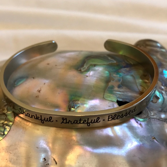 “Thankful • Grateful • Blessed” Cuff bracelet. - Picture 2 of 2